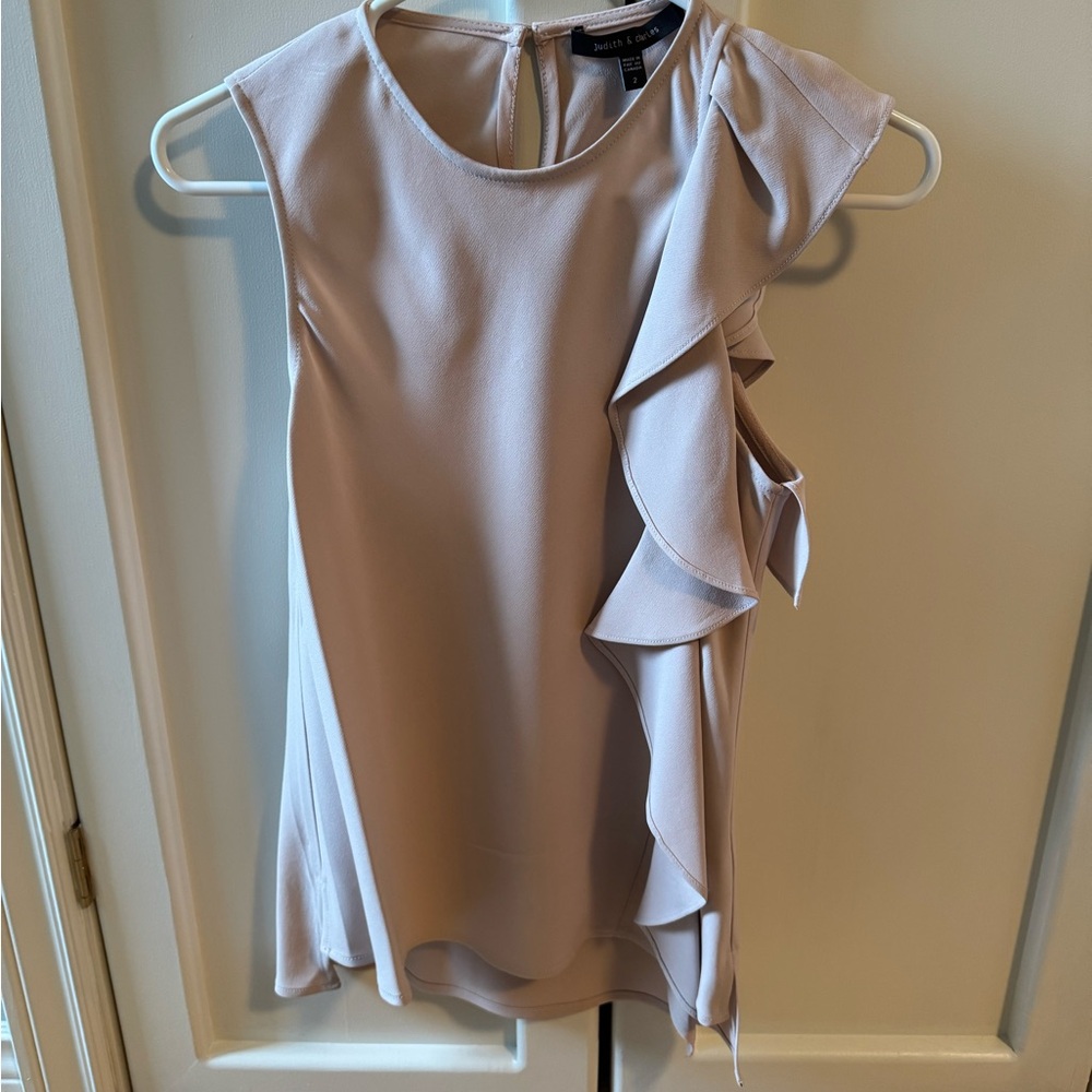 Judith & Charles - Women's Ruffled Blouse - Pale Pink (US 2)